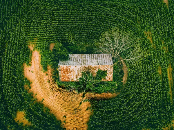 View Empty Farm Wisconsin — Foto Stock