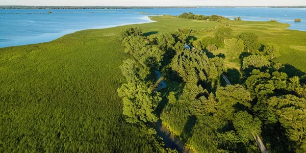 Oshkosh Wisconsin Trail Leads Out Brekawall Fox River Summer — Stock fotografie