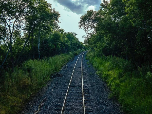 夏にはウィスコンシン州の空の鉄道 — ストック写真