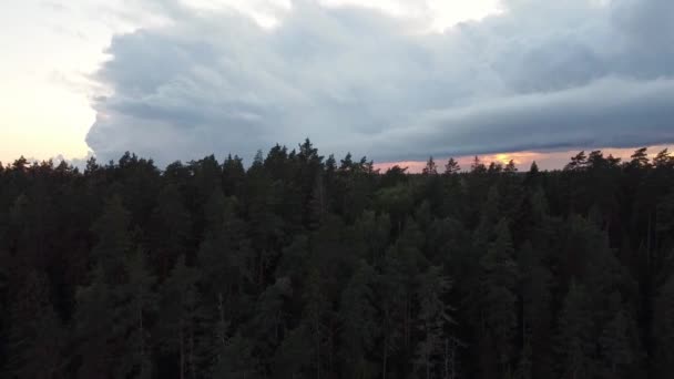Большие облака закат шторма видео — стоковое видео