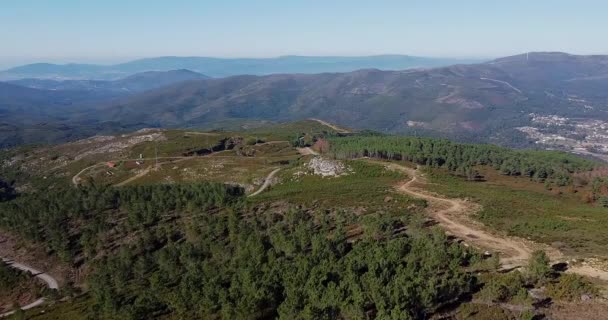 Pássaro Vista Olho Sobre Caminho Montanha Caminhadas Espanha Fronteira Segundo — Vídeo de Stock