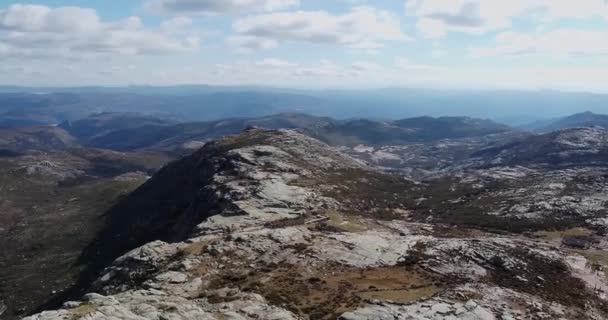 360 Πανοραμικό Βίντεο Ατελείωτο Ορεινό Μέρος Σύνορα Πορτογαλίας Και Ισπανίας — Αρχείο Βίντεο