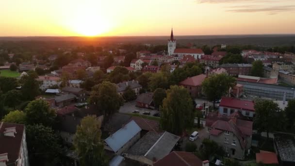 Widok Lotu Ptaka Rynek Starego Miasta Plac Zamkowy Starym Mieście — Wideo stockowe