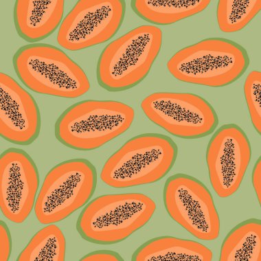 Papaya meyveli meyve deseni