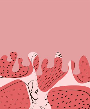 Beyaz arka planda bir kompozisyonda toplanmış sulu çilek. Doğal bir çiçek. Mesajın için kartpostal. Tasarımınız için vektör tebrik kartı. Çiçek arkaplanı üzerine yazdığınız metin için çerçeve