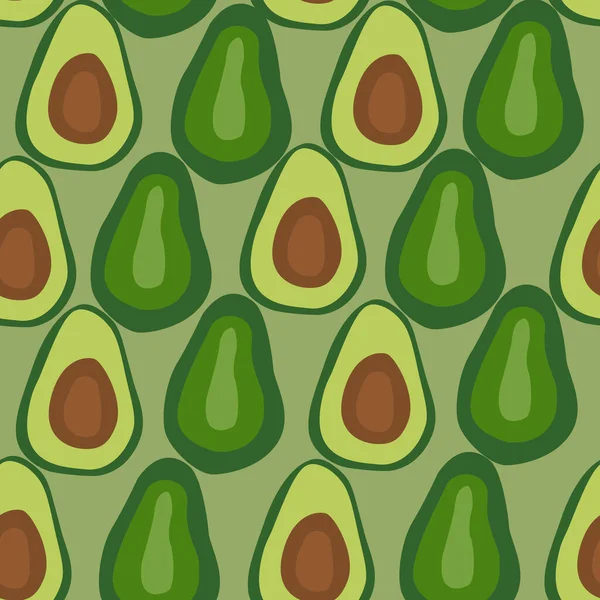 Фруктовий візерунок з фруктами авокадо — стоковий вектор