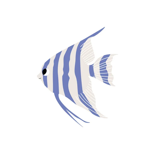 Cute Vector Ocean Illustration Scalaria Fish Underwater Cartoon Creatures Marine — ストックベクタ