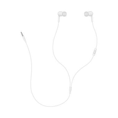 3,5 inçlik fişi olan elektrikli kulaklıklar. Vektör illüstrasyonu.