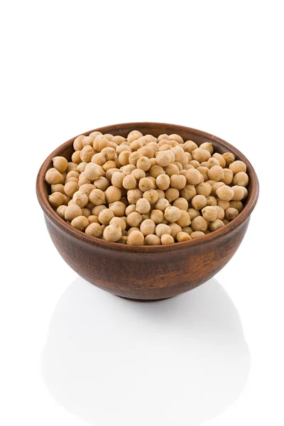 Chickpea Bowl White Background Isolated Clipping Path — Stock Photo, Image