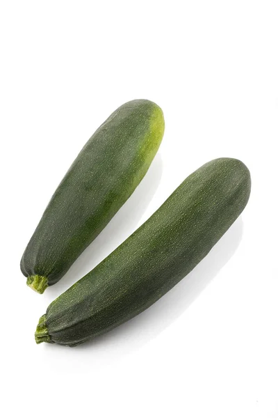 Organic Zucchini White Background Isolated Clipping Path Closeup — Stock Photo, Image