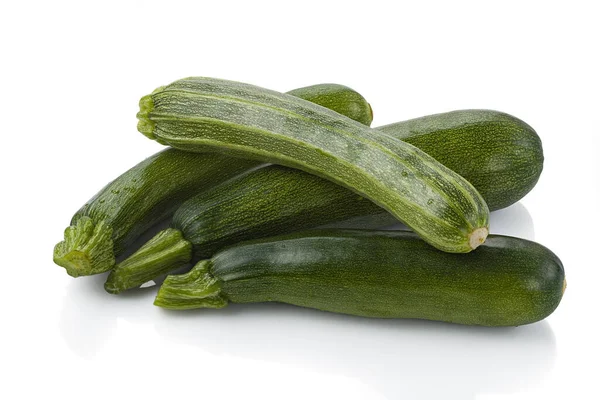 Organic Zucchini White Background Isolated Clipping Path Closeup Object — Stock Fotó