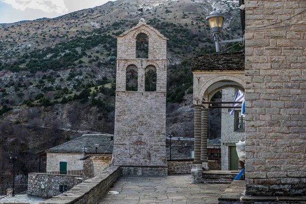Syrrako Village Winter Day Tzoumerka Epirus Greece — Foto de Stock