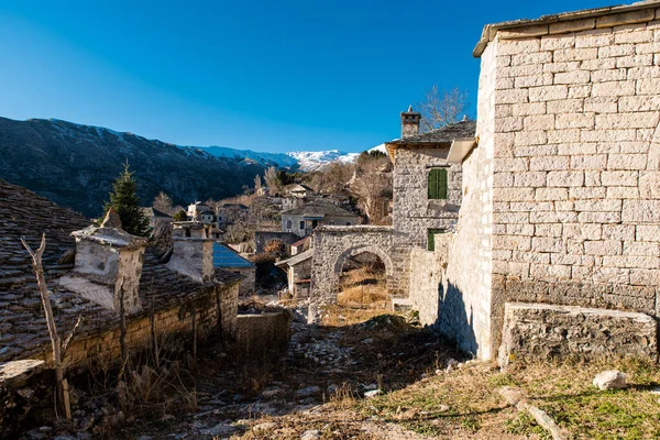 Kallarites Village Tzoumerka Epirus Sunny Winter Day — Stock Photo, Image