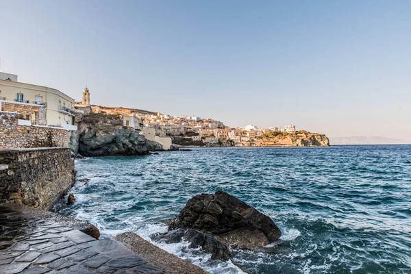 Syros Port Beautiful Day Cyclades Aegean Greece — Foto de Stock