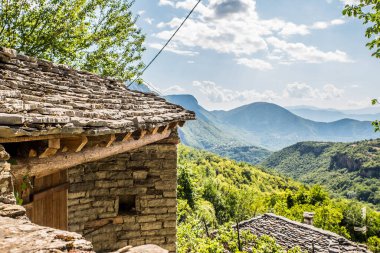 View at the Papingo village, on a summer day, Ioannina, Greece
