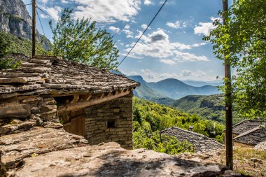 View at the Papingo village, on a summer day, Ioannina, Greece