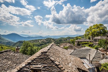 View at the Papingo village, on a summer day, Ioannina, Greece