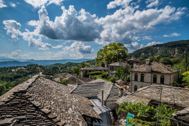 View at the Papingo village, on a summer day, Ioannina, Greece