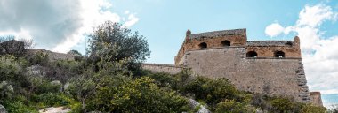 View of the castle of Nafplio, Palamidi on a beautiful spring day