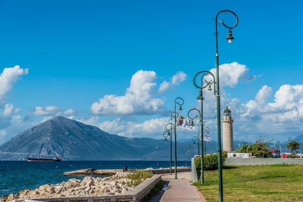 Lighthouse City Patras Beautiful Day Very Colorfoul Achaia Peloponnese Greece — Stock Photo, Image