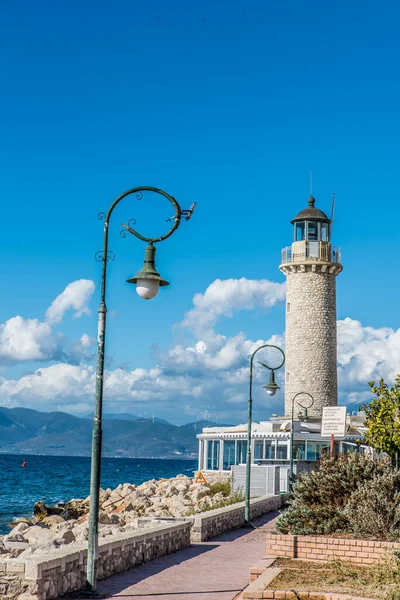 Lighthouse City Patras Beautiful Day Very Colorfoul Achaia Peloponnese Greece — Stock Photo, Image