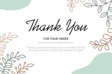 Teşekkür Kartı Zarif Çizgisi Sanat Aşk Mağazası Müşteri Şablonu Resimlerini Ayarla