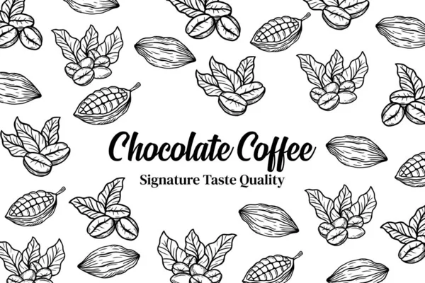 Ручной Рисунок Шоколада Шоколадная Кофейня — стоковый вектор