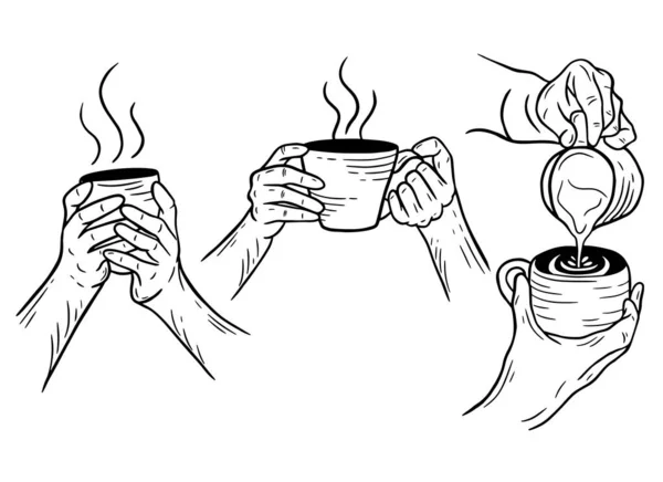 Десертный Магазин Десертных Напитков Ручной Работы Стеклянная Чашка Меню Кафе — стоковый вектор
