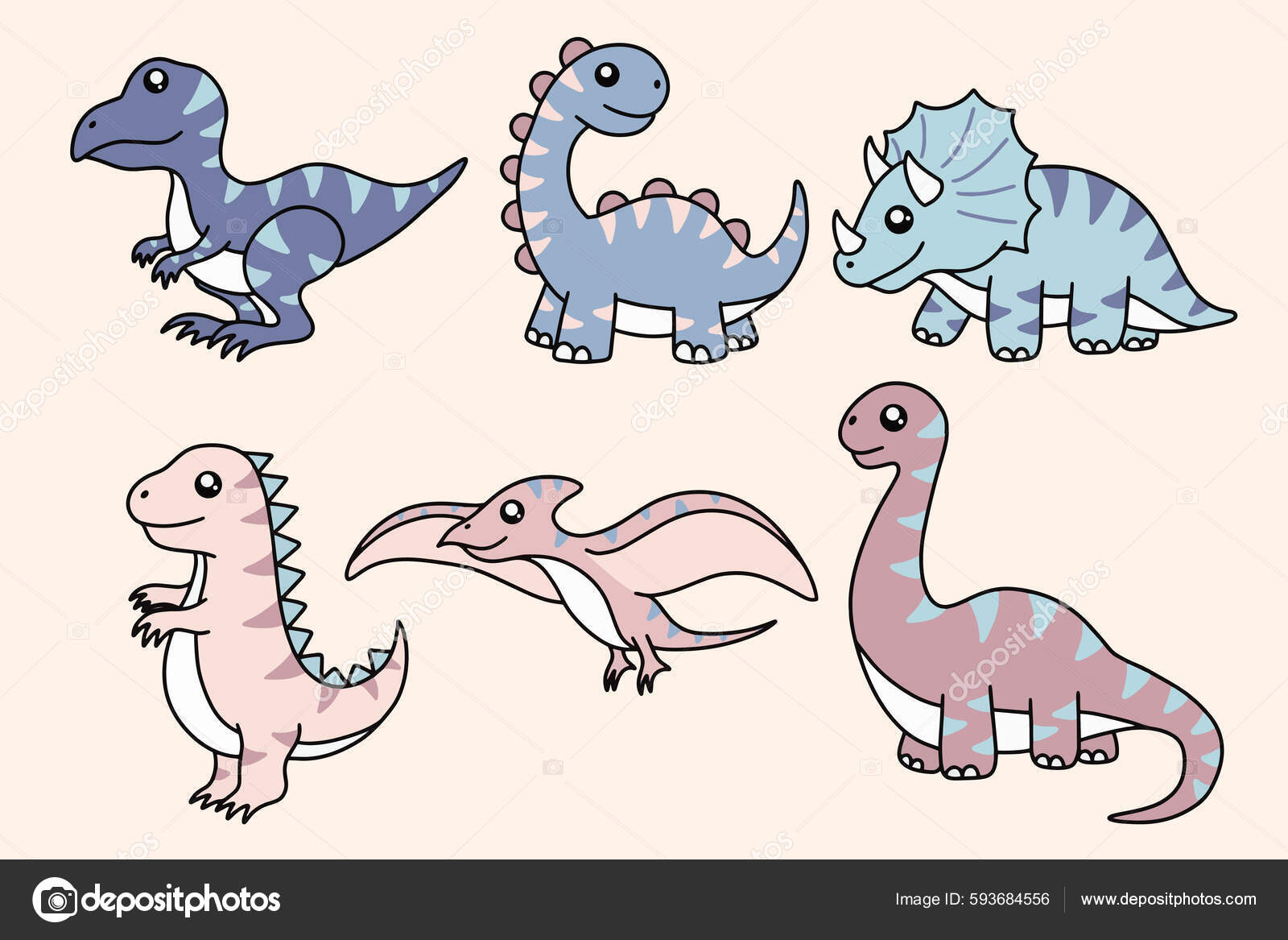Cute Collection Dino Fossil Dinosaurs Baby Kids Animal Cartoon Doodle Stock  Vector by ©Morspective 593684556, image size:1600x1167