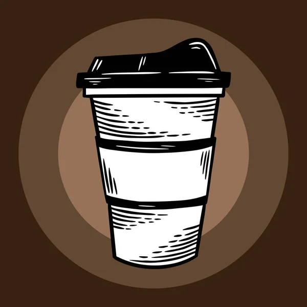 Handgezeichneter Kaffee Sahnegetränk Dessert Shop Glasbecher Menü Cafe Restaurants Illustration — Stockvektor
