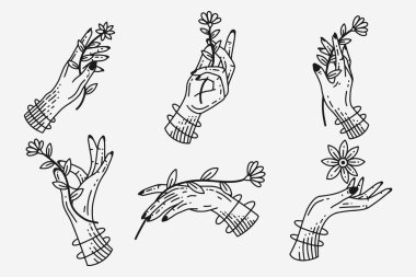 Koleksiyonu Ayarla Mistik Göksel Karanlık Basit Basit Minimalizm Dövmesi Sembol uzayını Esrarengiz elementlerin klasik illüstrasyonunu karala