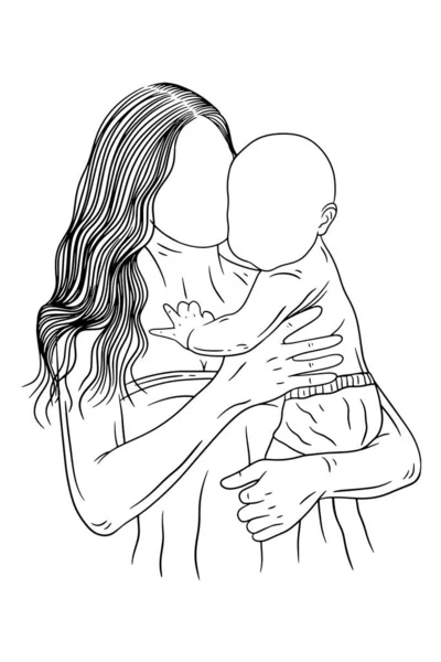 Premium Vector  Set bundle line art drawing simple maternity couple pose  love father and mother hand drawn