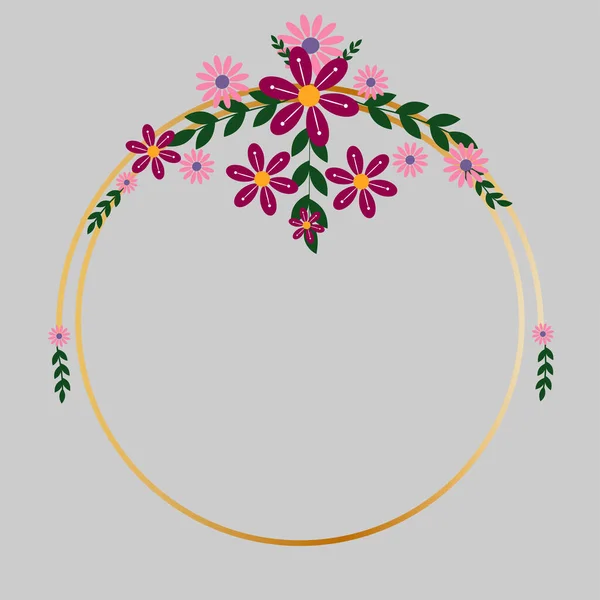 Flowers Frame Vector Separerad Zip Fil Som Högupplöst Jpeg Fil — Stock vektor