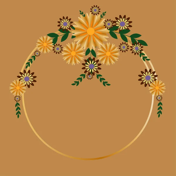 Flowers Frame Vector Separa Archivo Zip Como Archivo Jpeg Alta — Vector de stock