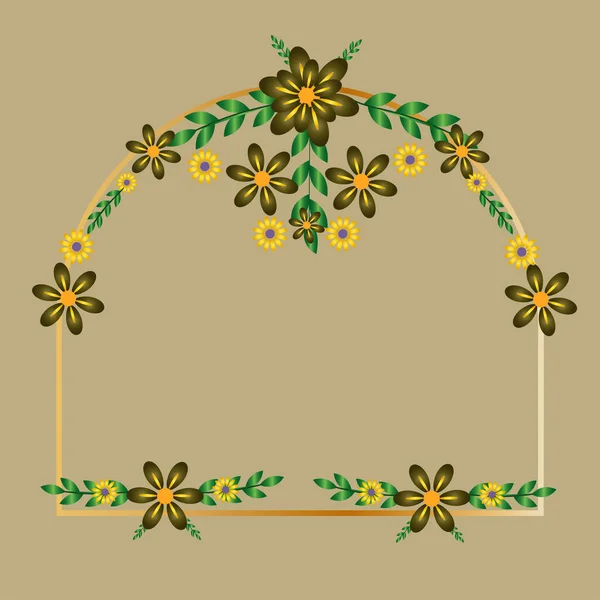 Flowers Frame Vector Está Separado Archivo Zip Como Archivo Jpeg — Archivo Imágenes Vectoriales