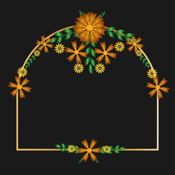 Flowers Frame Vector Est Séparé Dans Fichier Zip Tant Que — Image vectorielle