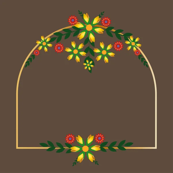 Flowers Frame Vector Está Separado Archivo Zip Como Archivo Jpeg — Vector de stock