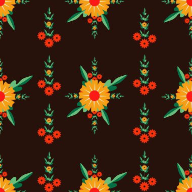 Çiçek deseni, profesyonel, modern, renkli, pürüzsüz ve zarif tasarımlarınız, arka planınız ve dokunuz için tamamen katmanlı, iyi düzenlenmiş ve düzenlenebilir bir şablondur.