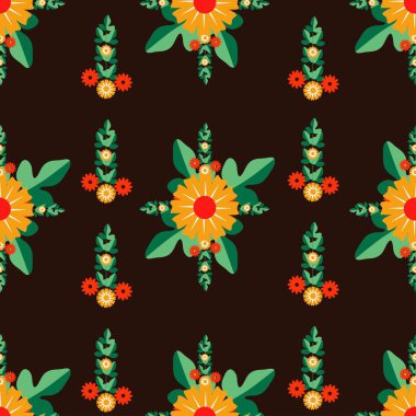 Çiçek deseni, profesyonel, modern, renkli, pürüzsüz ve zarif tasarımlarınız, arka planınız ve dokunuz için tamamen katmanlı, iyi düzenlenmiş ve düzenlenebilir bir şablondur.