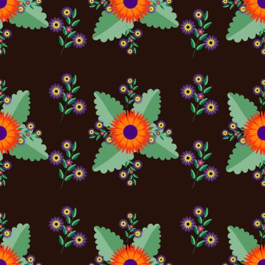 Çiçek deseni, profesyonel, modern, renkli, pürüzsüz ve zarif tasarımlarınız, arka planınız ve dokunuz için tamamen katmanlı, iyi düzenlenmiş ve düzenlenebilir bir şablondur.