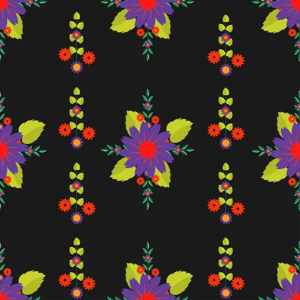 Flowers Pattern Template Ist Eine Professionelle Moderne Farbige Nahtlose Und — Stockvektor
