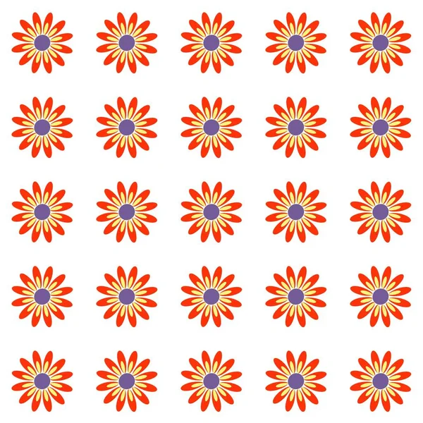 Renkli Çiçekler Şablonu Profesyonel Modern Renkli Kusursuz Zarif Tasarımlarınız Arka — Stok Vektör