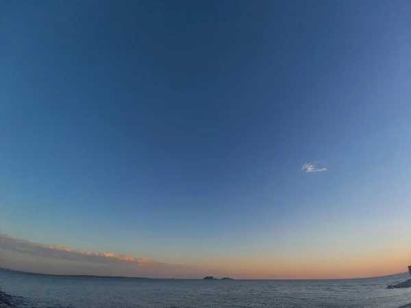 Zonsondergang Boven Het Meer — Stockfoto