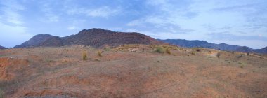 Pushkar, Rajasthan, Hindistan yakınlarındaki çöle panoramik manzara