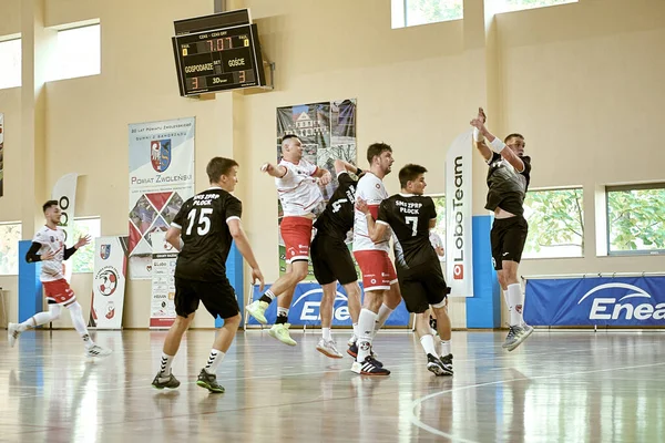 Zwolen Polen Oktober 2021 Handballspiel Liga Zwischen Enea Orleta Zwolen — Stockfoto