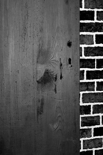 Old Planks Damaged Worms Shown Close Doors Painted Black Planks — Stock Photo, Image