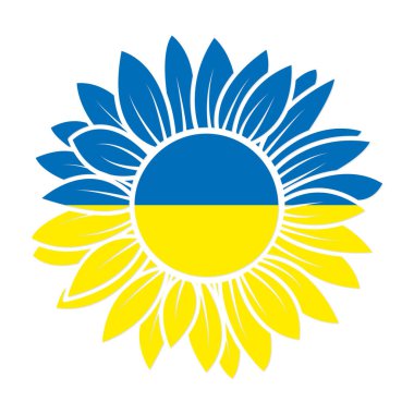 Ukrayna Bayrağı Ukrayna 'ya Savaş Ayçiçeğini Durdurması İçin Dua Ediyorum