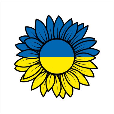 Ayçiçeği Sarı Ukrayna Bayrağı Ukrayna 'ya Savaş Dursun diye dua ediyorum