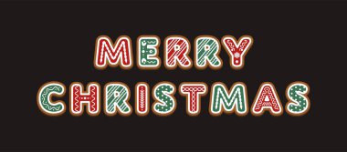Merry Christmas Gingerbreads sign on dark background