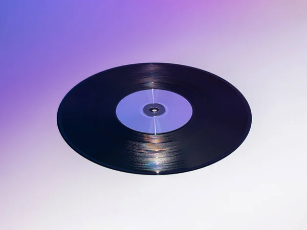 Vinyl Record Compact Disc Gradient Background Retrowave 80S 90S Concept —  Fotos de Stock